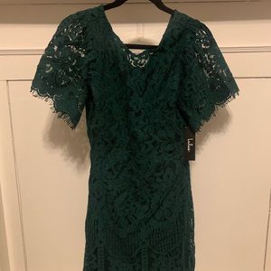 Lulus emerald green dress brand new never worn